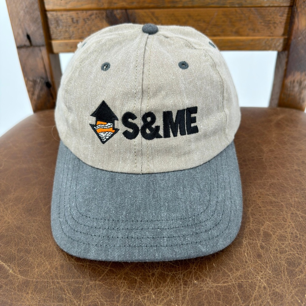 Jocassee Designs S&ME Hat Unisex OSFA Tan Grey Good Adjustable Strapback Cap